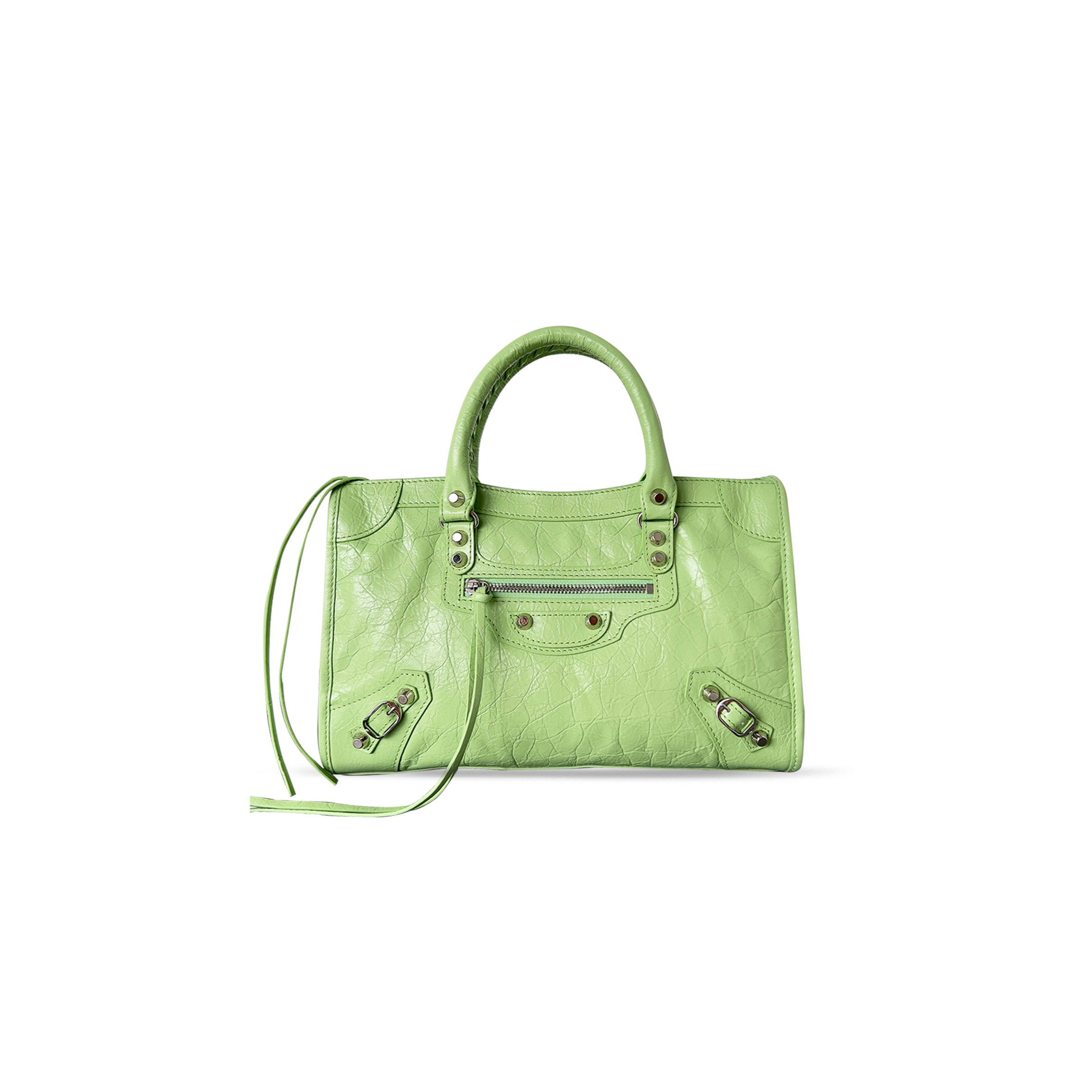 BALENCIAGA WOMEN'S LE CITY BAG SMALL IN GREEN 8114422ABEK3517 (29.9*19.1*9.9cm)